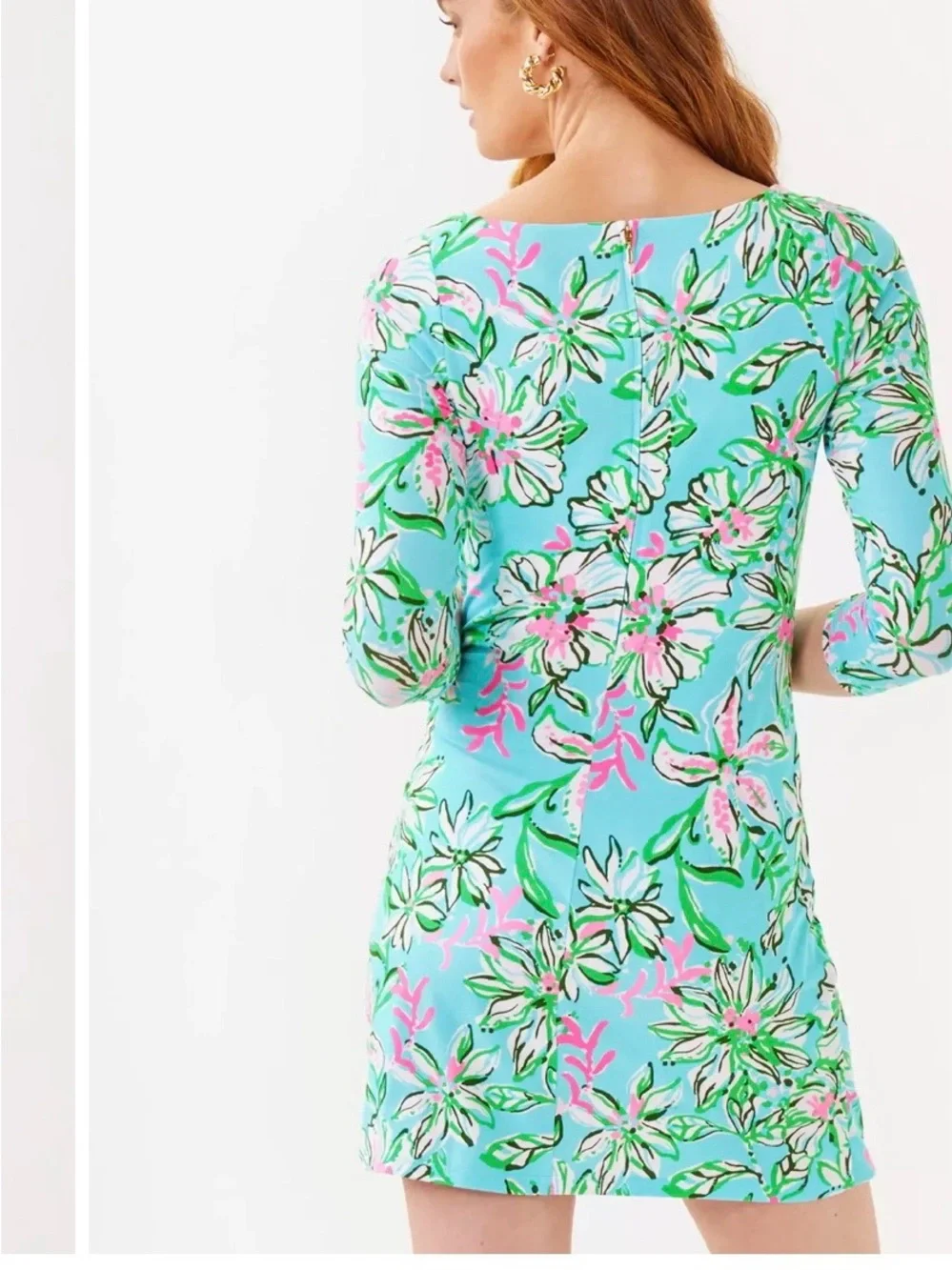 Lilly Pulitzer Blaise 3/4 Sleeve Romper Multi Sun of a Bun - Picture 2 of 4